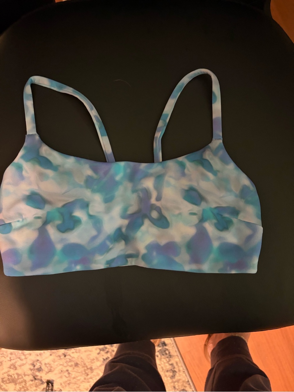 lululemon athletica Blue & Purple Watercolor Bralette